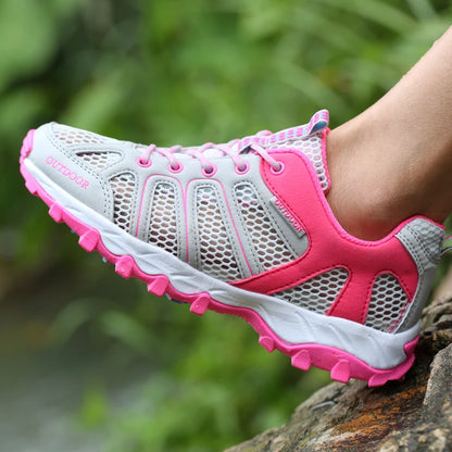 Primăvară-vară Bărbați Femei Adidași pentru activități în aer liber Pantofi de trekking și drumeții Pantofi sport pentru alergare pe traseu Tălpi groase Promoție Reducere