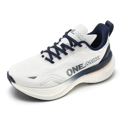 ONEMIX Nieuwe jogging- en hardloopschoenen voor dames en heren, lichte sneakers, wegschoenen, slijtvaste modieuze sportschoenen, fitnessschoenen