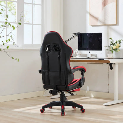 Ergonomic Gaming Chair 360° Reclining Office Chair with Footrest, Adjustable Height Racing Chair with Lumbar Support and Headrest