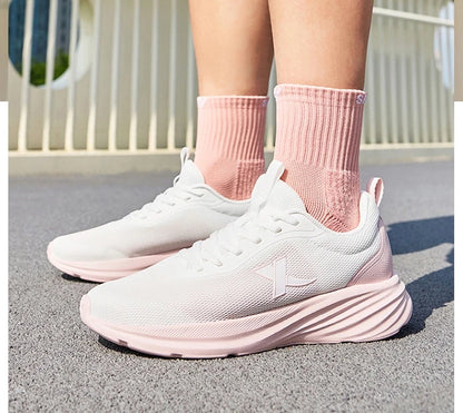 Xtep Women's Running Shoes 2025 Summer New Durable Lightweight Casual Shock-Absorbing Breathable Mesh Sneakers 875418110054