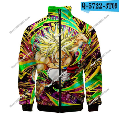 Anime Goku Dragon Ball Jacket Men Women Harajuku Hip Hop Japanese Zip Up Hoodies Goku Clothes Stand Collar Sweatshirt, produit gaming premium Fraquane
