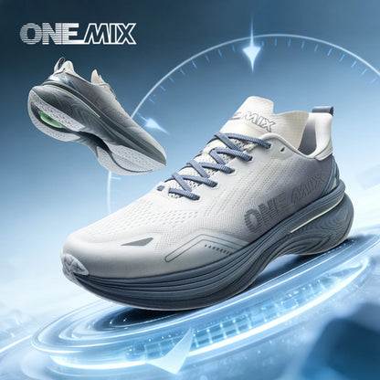 ONEMIX Nieuwe jogging- en hardloopschoenen voor dames en heren, lichte sneakers, wegschoenen, slijtvaste modieuze sportschoenen, fitnessschoenen