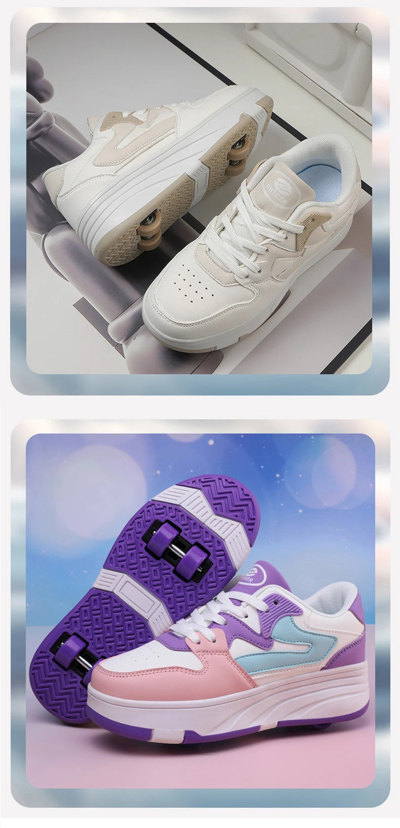 Children's Outdoor Sports Roller Skates Shoes Single Row Wheel Kids Sliding Shoes Four-Wheel for Boys and Girls
