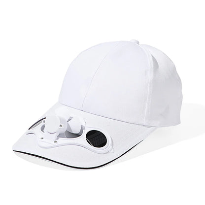 Novelty Fan Cooling Baseball Hat Solar Outdoor Sport Cap Summer Camping Hiking Travel Hat For Women Men