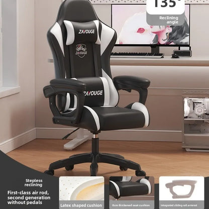 Ergonomic Gaming Chair Reclining Office Chair Home Computer Desk Swivel Rideable Gaming Seat for Bars and Esports Study Chair