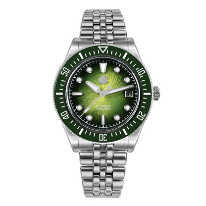San Martin 40mm Men's Luxury Diver Watch Miyota 9015 Enamel Sunburst Dial Automatic Mechanical Wristwatch Waterproof 200m SN0148