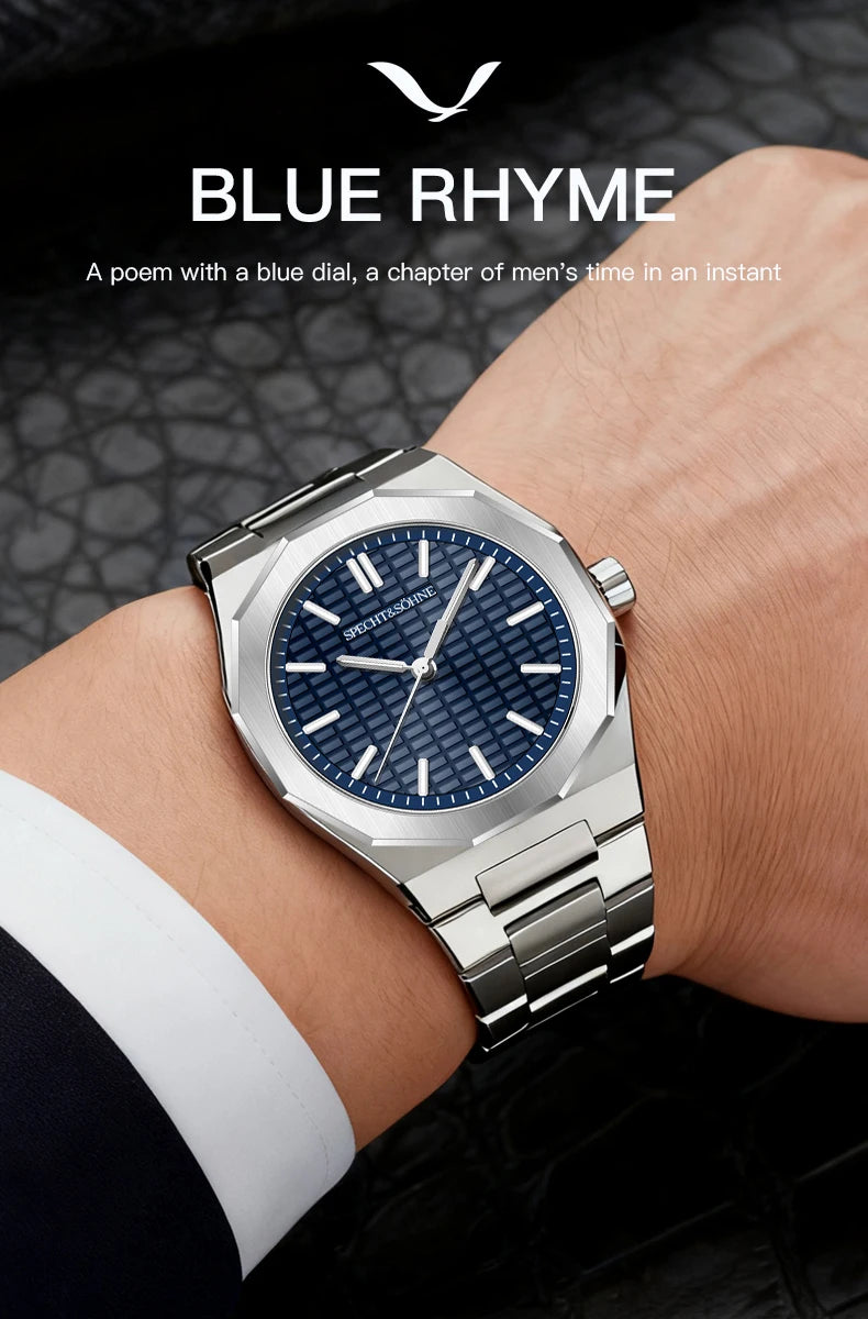 New 2026 Fashion Rare Specht & Söhne Men's Watch Ultrathin 38MM Steel Sapphire Crystal VH31 Quartz Wristwatch Relogio Masculino