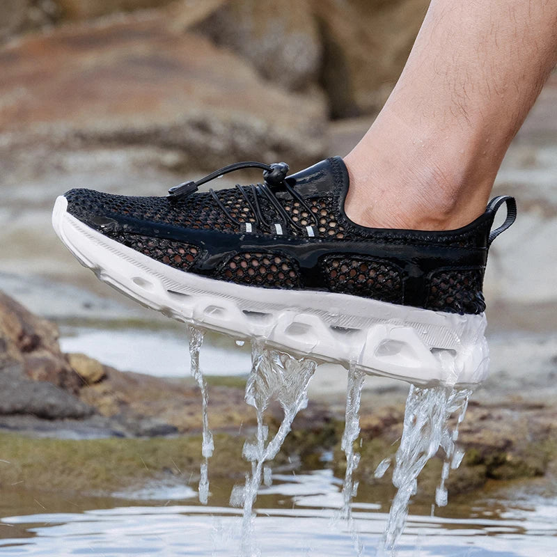 Hombres, mujeres, zapatillas de vadeo de secado rápido, transpirables, AquaIn Upstream, antideslizantes, para deportes al aire libre, resistentes al desgaste, zapatillas de playa, tallas 39-46