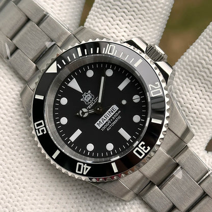 STEELDIVE SD1954 Black Dial 41MM Stainless Steel NH35 Automatic Movement What Ghost Men's 300M Dive Watch Sapphire Glass
