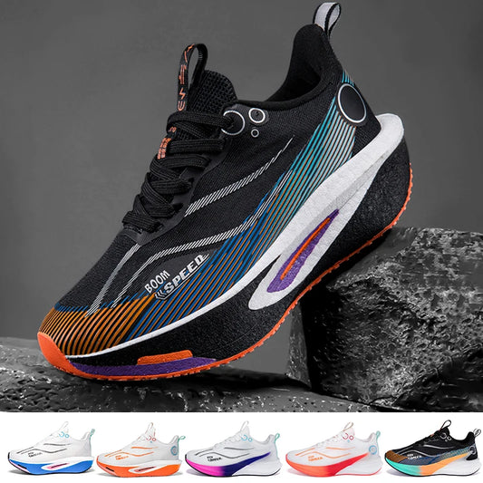 Men's Carbon Board Running Shoes Marathon Long-Distance Running Sports Shoes Support Stable Casual Women's Breathable Running Shoes