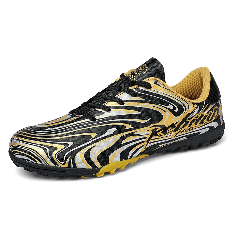 Chaussures de football pour hommes, modèle bas, avec crampons longs FG/TF, chaussures de football pour jeunes, ultra-légères, antidérapantes, pour entraînement sur gazon naturel, chaussures de sport.