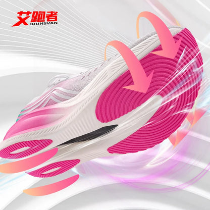 IRUNSVAN Marathon Racing Carbon Plate Men's Running Shoes Ultra Light Shock Absorption Training Women's Sports Shoes