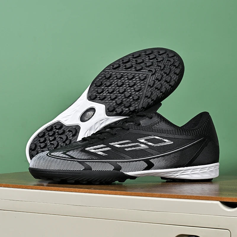 Nouvelles chaussures de football pour hommes, chaussures de sport respirantes, antidérapantes, de haute qualité, chaussures de football pour match en plein air, futsal, haute cheville, ultralégères