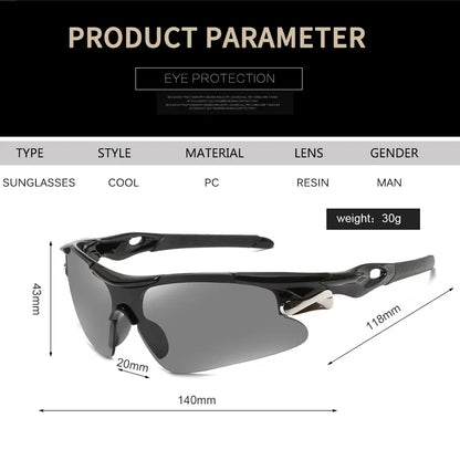 Sports Men Sunglasses Road Cycling Glasses Mountain Riding Protection Goggles Eyewear Mtb Bike Fishing Camping Outdoor Glasses