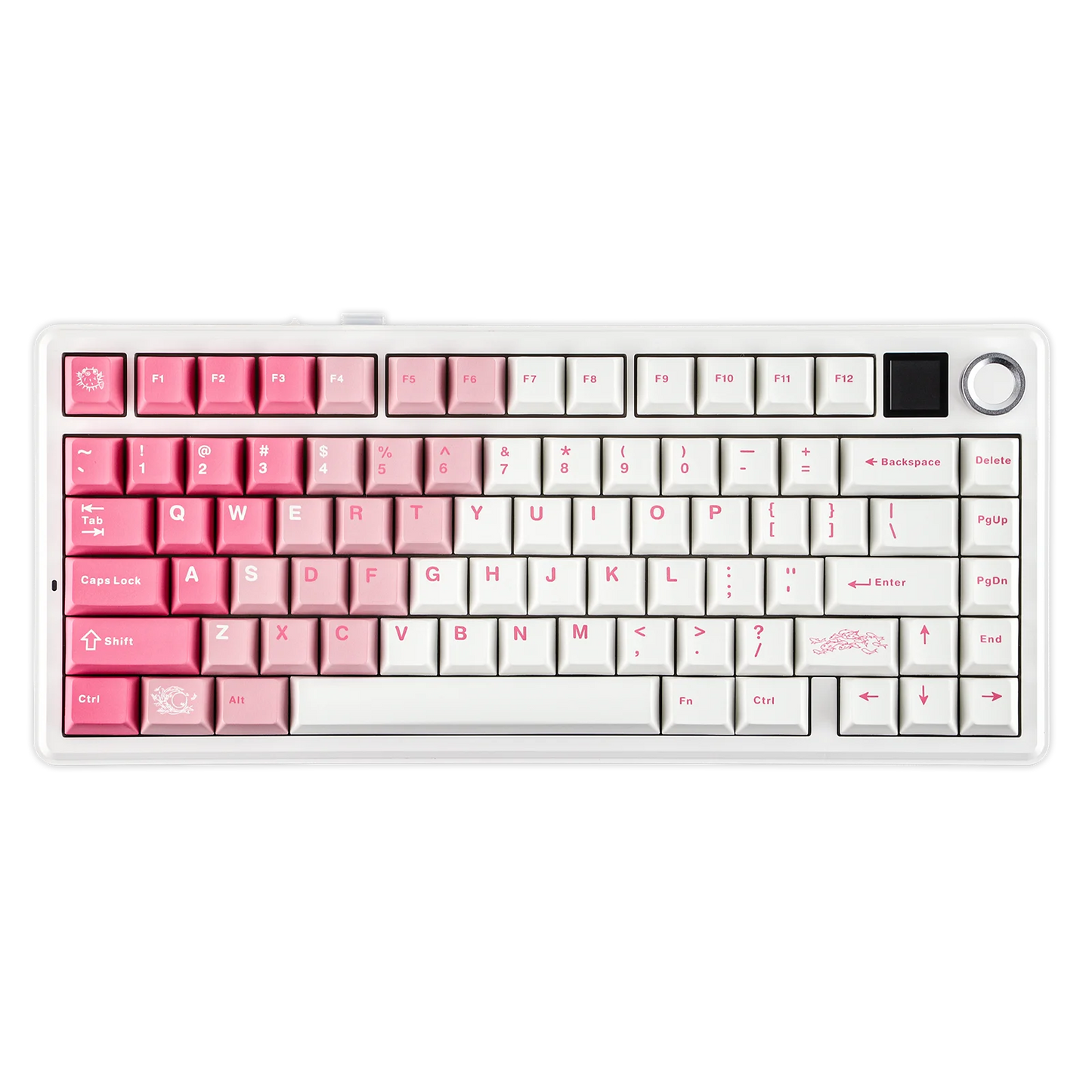 EPOMAKER X AULA F75 MAX Compact 75% Wired/BT5.0/2.4GHz Wireless Mechanical Gaming Keyboard with TFT Screen & Knob for PC/Mac