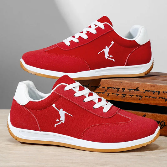 Men's Shoes, Spring and Autumn Trendy Styles, New Cross-Border Models, White, Black, Red Sneakers, Soft-Soled Breathable Men's Low-Top Versatile Casual Shoes
