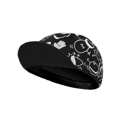 Black Cycling Cap Outdoor Sports Hat Team Bike Caps Breathable Summer Sun Protection