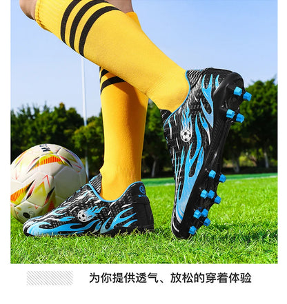 Men Professional Football Boots Cleats Boys Soccer Shoes Ankle Support Cleats Youth Outdoor Match Training Sneakers Non-slip.