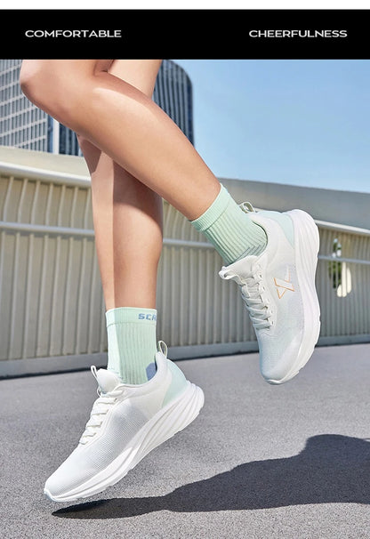 Xtep Women's Running Shoes 2025 Summer New Durable Lightweight Casual Shock-Absorbing Breathable Mesh Sneakers 875418110054