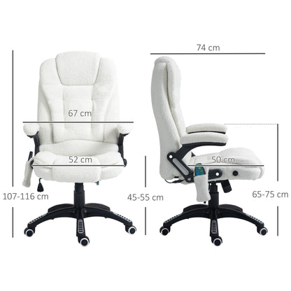 High-Tech Executive Office Chair with Lumbar Heating, 360° Swivel Breathable Fabric Chair with Remote Control, 120kg Load Capacity