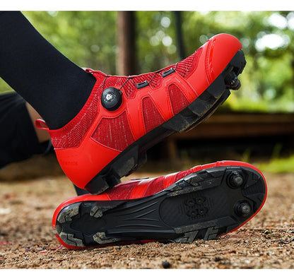 Pantofi de mountain bike pentru bărbați, pantofi de ciclism cu cataramă rapidă, compatibili cu pedalele cu sistem SPD, pentru interior și exterior, pantofi MTB pentru femei
