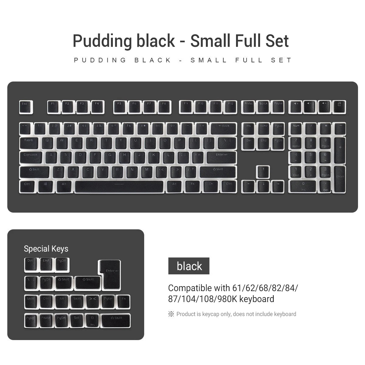 129 Keys Pudding Keycaps For Cherry MX Switch Mechanical Gaming Keyboard OEM Profile PBT Double Shot Keycap RGB backlit Key Caps