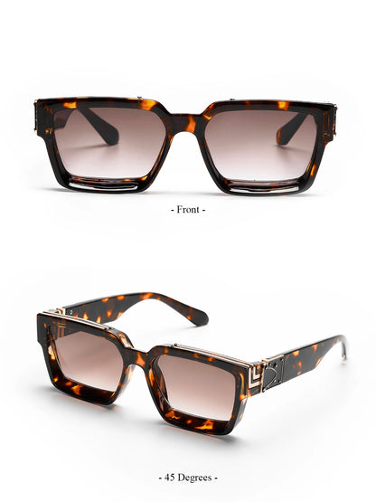 Ruiao Retro Black Millionaire Shades Luxury Sunglasses 2026 For Men Designer Famous Brand Square Sun Glasses Man Women Sunglass