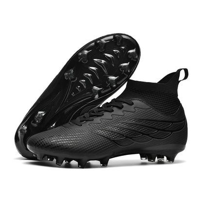 Superfly FG Football Boots Outdoor Soccer Cleats Black Shoes Soft Sport Professional Shoes Breathable Comfortable Boots Plus Size