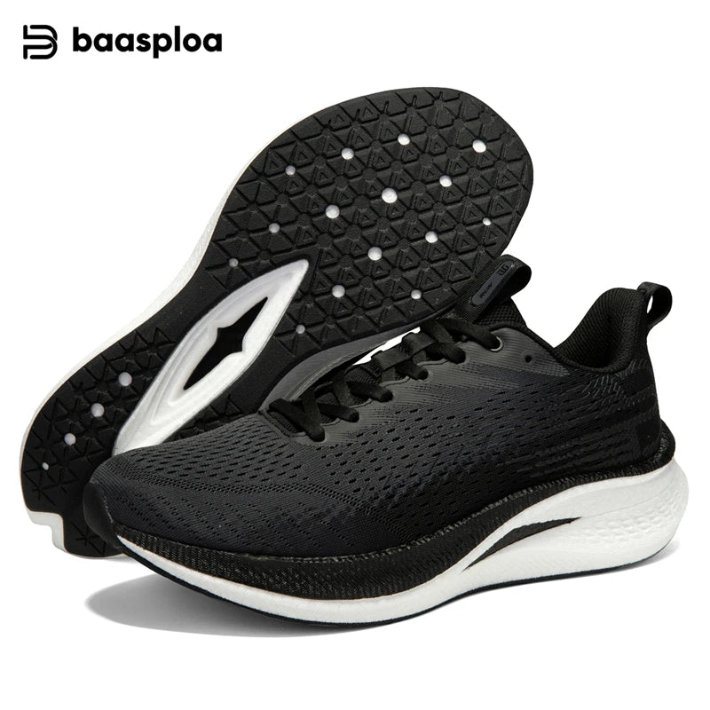 Baasploa Men Jogging Sports Shoes Carbon Plate Professional Cushioning Sneakers Male Outdoor Breathable Non Slip Running Shoes
