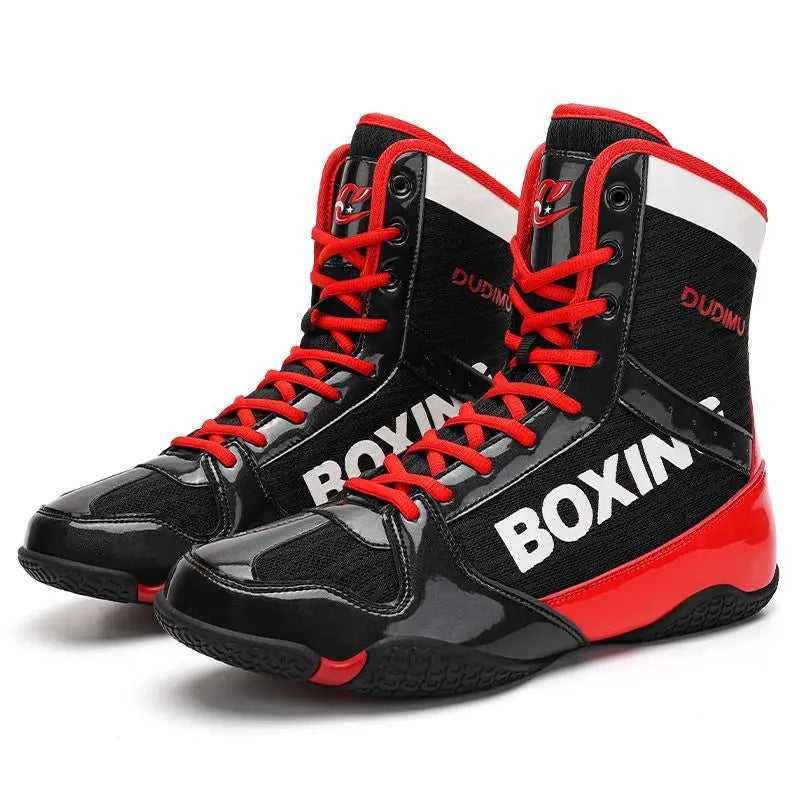 Chaussures d'entraînement de marque originale, chaussures de lutte professionnelle pour hommes et femmes, baskets de boxe respirantes, chaussures de combat montantes