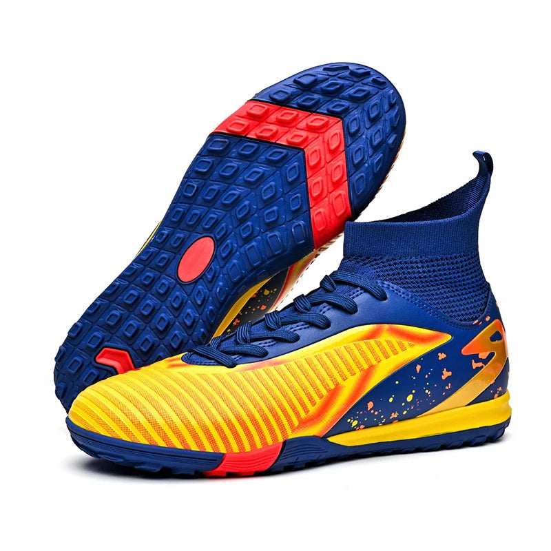 Chaussures de football pour hommes, crampons longs FG / crampons courts TF, antidérapantes, pour terrain naturel et synthétique, entraînement