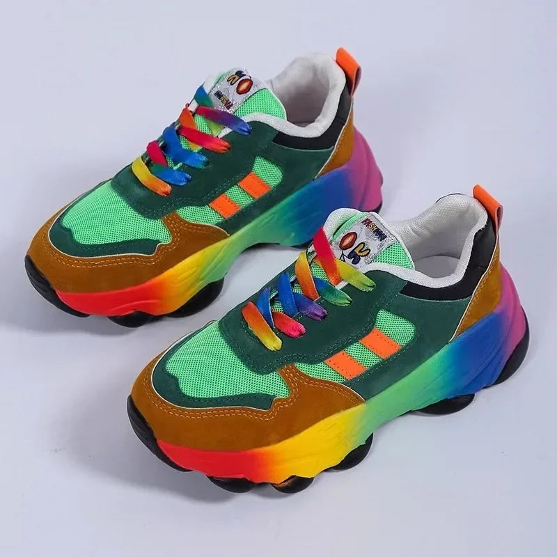 Damskie sportowe trampki, tenisówki, buty do biegania, damskie obuwie codzienne na platformie, modne obuwie, buty do koszykówki, wygodne, eleganckie, sportowe, modne