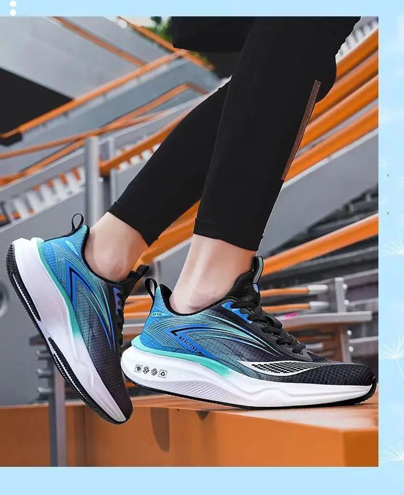 Men's breathable running shoes summer hot sale of the season, casual sporty fish thread soft bottom thick heel cross-border style