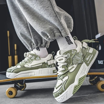 Modni skate čevlji, moški superge, moški dihalni tekaški čevlji, zunanji mrežasti čevlji za prosti čas, moški čevlji z vezalkami, vulkanizirani čevlji, Zapatillas