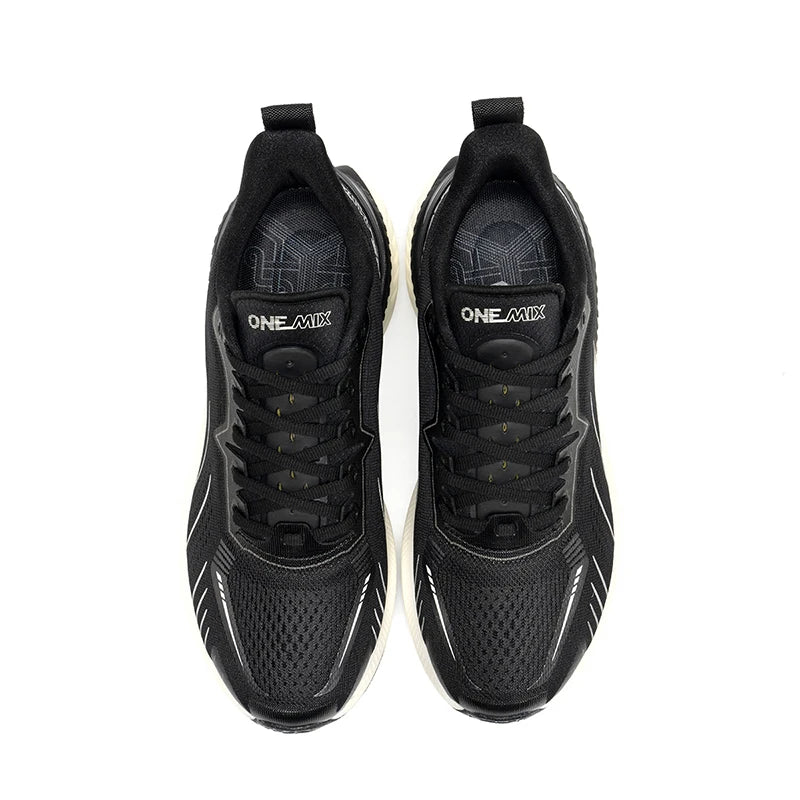 ONEMIX Nieuwe hardloopschoenen met demping voor heren, geschikt voor intensieve hardlopers, met veters, sportschoenen voor dames, antislip, outdoor, atletische herensneakers