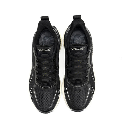 ONEMIX Nieuwe hardloopschoenen met demping voor heren, geschikt voor intensieve hardlopers, met veters, sportschoenen voor dames, antislip, outdoor, atletische herensneakers