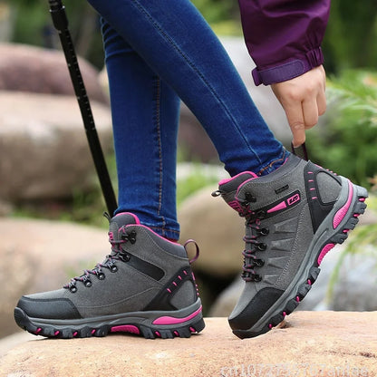Couples Outdoor Hiking Shoes Comfortable Wear-Resistant Camping Climbing Mountain Shoes Breathable Sports Shoes Camping Boots