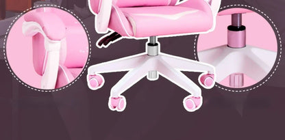 Pink Gaming Chair High-quality Girls Cartoon Home Live Gamer Chair Comfortable Swivel Adjustable Office Computer Furniture