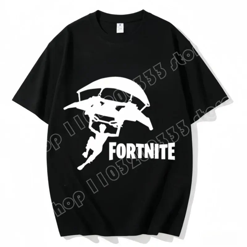 Fortnite Crew Neck T-Shirt Unisex Adult Game Dance Fashion New Pure Cotton Short Sleeve Tops Perfect for Casual Wear Vacations