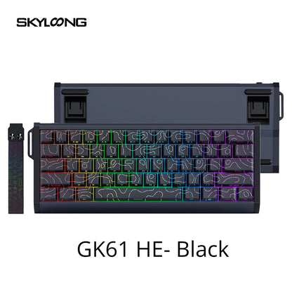 SKYLOONG GK61/GK68 HE Magnetische Tastatur Aluminiumgehäuse 8000hz RT0.01mm Rapid Trigger PBT-Tastenkappen RGB-Hintergrundbeleuchtung kabelgebundene Gaming-Tastatur