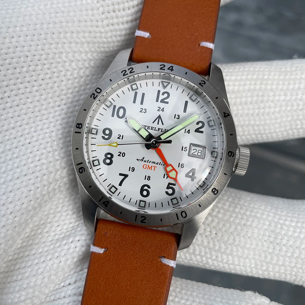 STEELFLIER Official SF792 GMT Mechanische Armbanduhr NH34 Uhrwerk Super BGW9 C3 Leuchtmasse 200M wasserdichte Luxus-Taucheruhr für Herren