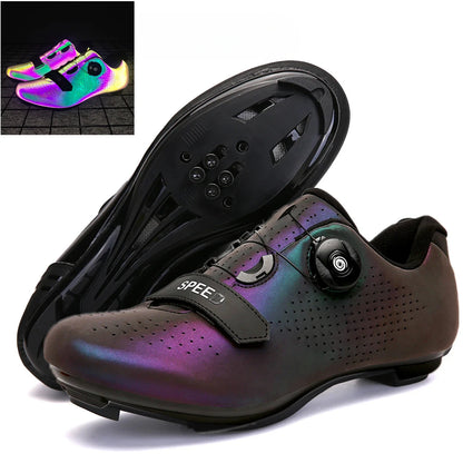Professional New Sneakers Men Ultralight Double Buckle Cycling Shoes MTB Luminous Road Bike Shoes