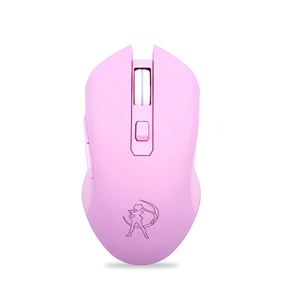 UTHAI DB49 Wired Pink Gaming Mouse, Cute RGB Wired Gaming Mouse with 3200 DPI, Silent USB Computer Mouse for PC, Laptop & Office