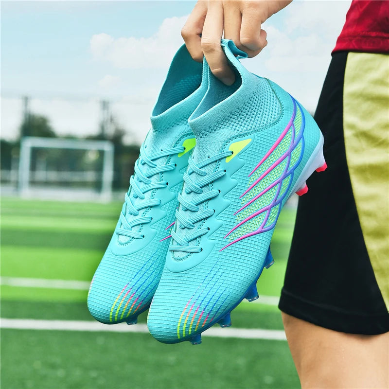 Superfly FG Football Boots Outdoor Soccer Cleats Black Shoes Soft Sport Professional Shoes Breathable Comfortable Boots Plus Size
