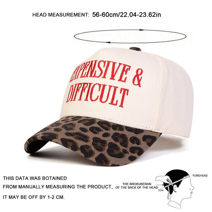 Unisex EXPENSIVE DIFFICULT Letter Embroidery Baseball Caps Spring Autumn Outdoor Adjustable Casual Hats Sunscreen Hat Sports Cap