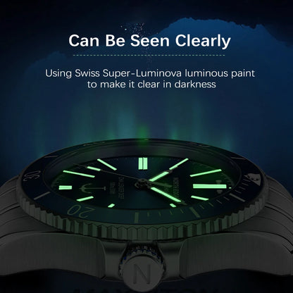 NORTH EDGE 42mm Men Mechanical Wristwatch Luxury Sapphire Glass MIYOTA 8215 Automatic Watches 10bar Waterproof Watch Men ANCHOR