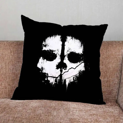 C-Cod C-Call of Duty Simon Ghost Riley Pillow Case For Home Bedroom Car Office Decoration Living Room Sofa Cushion Cover