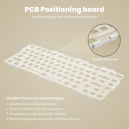 Teclado mecánico con cable RK ROYAL KLUDGE R98Pro Gasket, 98 teclas, RGB, hot-swappable, botón desmontable para gamers, keycaps PBT