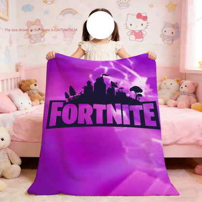 F-Fortnite Logo Game Blanket Soft Throw Blanket for Picnic Bed Sofa Home Bedroom Cozy Warm Comfortable