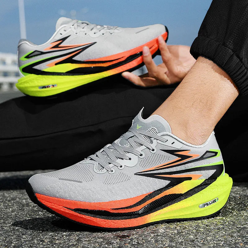 Men's Sports Running Shoes, Casual Marathon, Lightweight, Comfortable Women's Athletic Non-Slip Walking Sneakers, Outdoor Couple Shoes